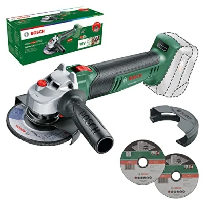 Abbildung von Bosch kompakter Akku Winkelschleifer UniversalGrind 18V 75 (Schleifen, Trennen, Bürsten verschiedener Materialien; 18 Volt System; 115mm/125mm Schleifscheibendurchmesser; Ohne Akku) Amazon Edition