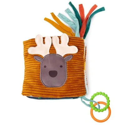 Abbildung von Little Big Friends Soft Activity Book 2 in 1 Multipurpose Developmental ToyEasily attaches to cribTeething Ring