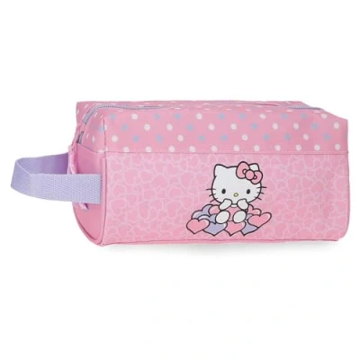 Abbildung von Hello Kitty Hearts &amp; Dots, Schulmäppchen, Umhängetasche, aus Polyester, Rosa, Federmäppchen