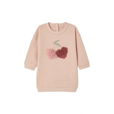 Abbildung von Vertbaudet Baby Sweatkleid mit Motiv pudrig rosa 86