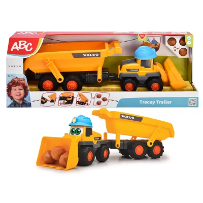 Abbildung von ABC Dickie Simba Spielzeug Bagger Baby &amp; Kleinkindspielzeug mit Anhänger Tracey Trailer 65cm