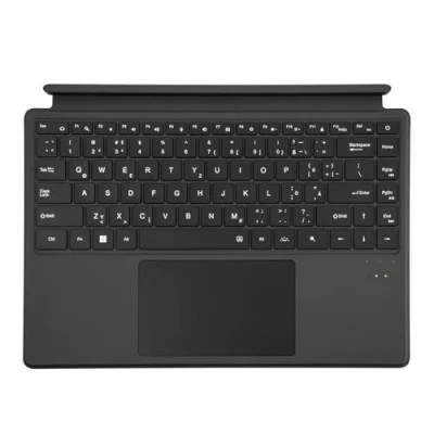 Abbildung von Ninkear T40 2 in 1 Laptop mit QWERTZ, 7 RGB Hintergrundbeleuchtungstöne, abnehmbare Bluetooth Tastatur, tragbare Schwarz, Ultra Slim