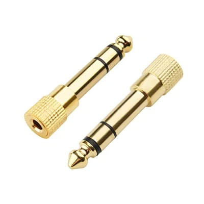 Abbildung von Cable Matters 2er Pack 6,35 mm auf 3,5 Kopfhörer Adapter (6 3 Klinke 5 Adapter, 6 Adapter) mit solid Copper, 6,3