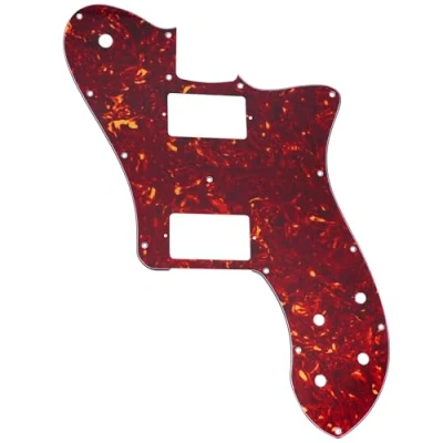 Abbildung von Musiclily Pro 15 Löcher Bedeckt HH Gitarren Schlagbrett Pickguard für Mexico Fender 72 Tele Deluxe Style E Gitarre, 4 lagig Vintage Tortoise