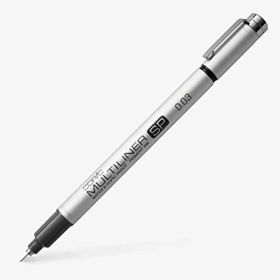 Abbildung von COPIC Multiliner SP 0,03 mm, Black, Aluminium Fineliner mit einer feinen Spitze und wasserbeständiger Pigmenttinte