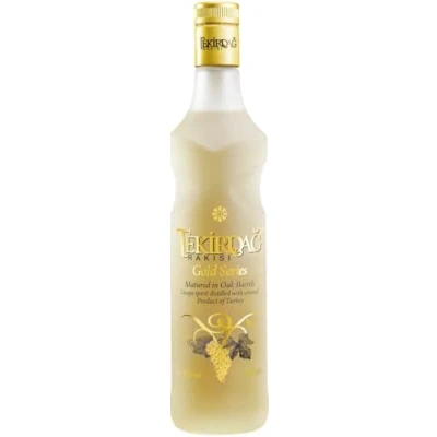 Abbildung von TEKIRDAG RAKISI GOLD in EICHENFÄSSERN GELAGERTER 100%IGER TRAUBEN Raki 1x0,7l mit 45% vol. Hergestellt der Türkei 700 ml (1er Pack)