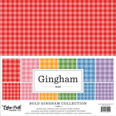 Abbildung von Echo Park Bold Gingham 12x12 Inch Collection Kit (BLG417016)