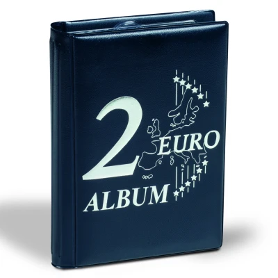 Abbildung von Leuchtturm, Taschenformat, Album (gebunden) für 2 Euro Münzen (48 Stk.) 6 Blätter Blau/Silber Abm: 120x165x30 mm. pro Stk.