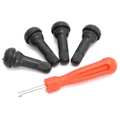 Abbildung von Ventilausdreher Ventil Kern Ausdreher + 4X TR413 Snap In Gummiventile Reifenventile