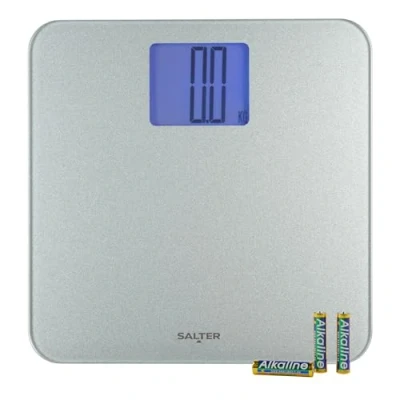 Abbildung von Salter 9075 SVGL3R Premium max elektronische Waage, 250kg, besonders große Plattform digitale LCD Personenwaage, Batterien im Lieferumfang enthalten, harter Boden und Teppich Badezimmerwaage