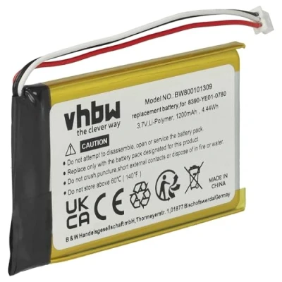 Abbildung von vhbw 1x Akku Ersatz für Navigon 8390 YE01 0780, 0923FLYE31938, 384.00022.005 GPS Navigation Navi (1200 mAh, 3,7 V, Li Polymer)