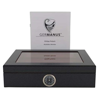 Abbildung von GERMANUS Humidor Mensalla für 30 Zigarren, Carbon