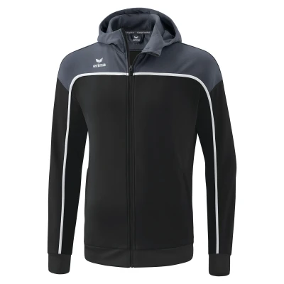 Abbildung von Erima Unisex Kinder „CHANGE by erima&quot; Trainingsjacke mit Kapuze, black grey/slate grey/weiß, 164
