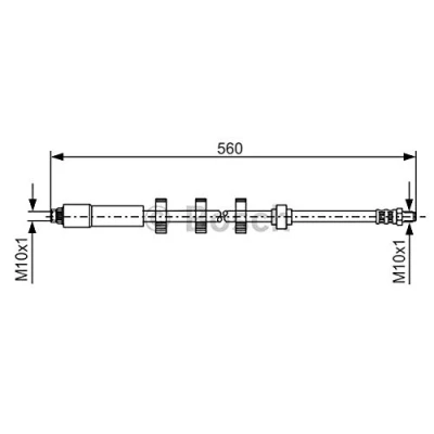 Abbildung von BOSCH 1 987 481 290 Bremsschläuche 537 M10x1 PEUGEOT: 406 Coupe