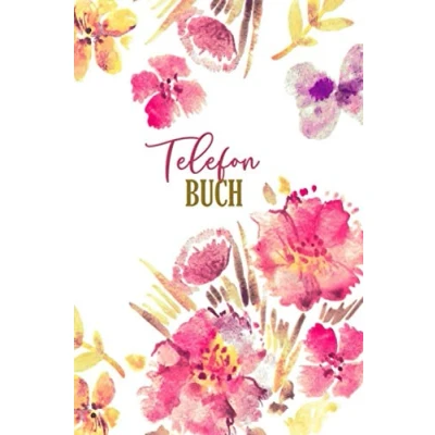 Abbildung von Telefonbuch: Adressbuchlein und Kontaktbuch, 800+ Kontakte Telefonbuch mit A Z Register Telefon &amp; Adressbuch für Persönliche Berufliche Blumen Design