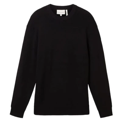 Abbildung von TOM Tailor Basic Strickpullover, Herren, Größe: Small, Black