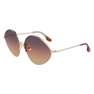 Abbildung von Victoria Beckham Damen VB614S 222 Gläser SONNENBRILLEN Plastik Havanna Braun Geometrisch Schattiert