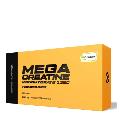 Abbildung von Scitec Nutrition Mega Creatine Monohydrate 1320, Nahrungsergänzungsmittel Kapseln mit Creapure® Kreatin Monohydrat, 120 Megakapseln