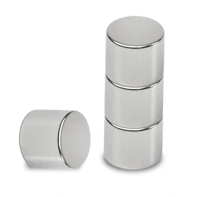 Abbildung von MAUL Neodym Magnet Ø33 x 10 mm (4 Stück) stark (0,8kg) aus Silikon Magnete mit elegantem und modernem Design für Magnettafel, Whiteboard Kühlschrank Bunt