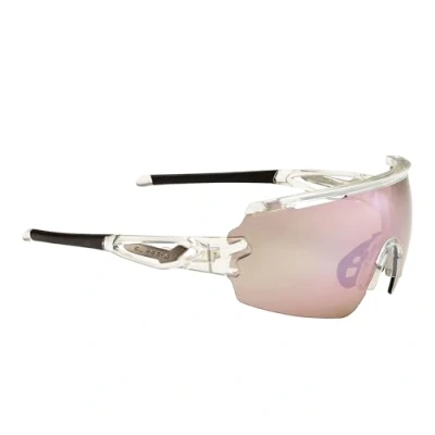 Abbildung von SWISSEYE Signal Sportbrille (100% UVA , UVB und UVC Schutz, verstellbarer Nasenbereich, splitterfreies Material TR90, inkl. Etui, Mikrofaserbeutel), shiny laser crystal grey/black
