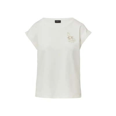Abbildung von s.Oliver Black Label MIT Motivprint Tshirt basic, Damen, Größe: 38, Ecru