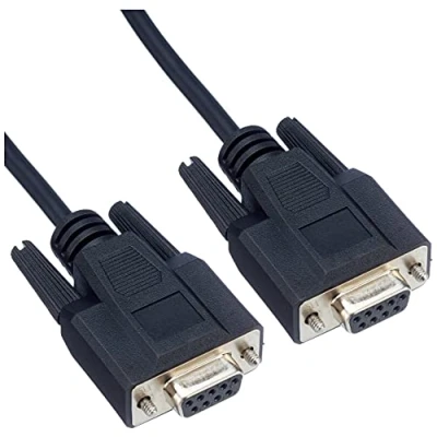 Abbildung von C2G 2m DB9 Buchse auf Null Modem Verlängerungskabel fàur serielle Computeranschlàusse