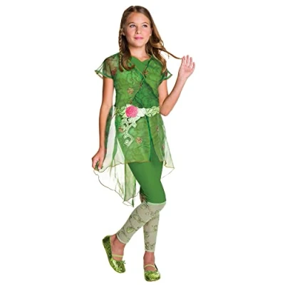 Abbildung von Rubie&#039;s Kostüm Poison Ivy Kinderkostüm, DC Super Hero Girls Deluxe Kleid für Mädchen, Kinderkostüm M