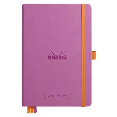 Abbildung von Rhodia 118781C GoalBook (DIN A5, 14,8 x 21 cm, 120 Blatt, dot Lineatur, 90 g, elegant und praktisch) 1 Stück, Lila