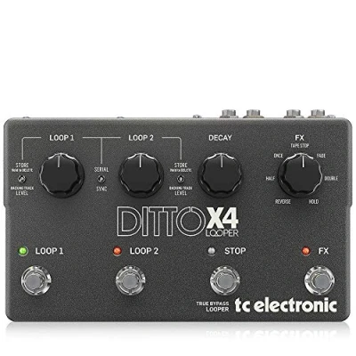 Abbildung von TC Electronic DITTO X4 Looper Einfaches und intuitives zweispuriges Gitarren Pedal mit leistungsstarken Loop Effekten