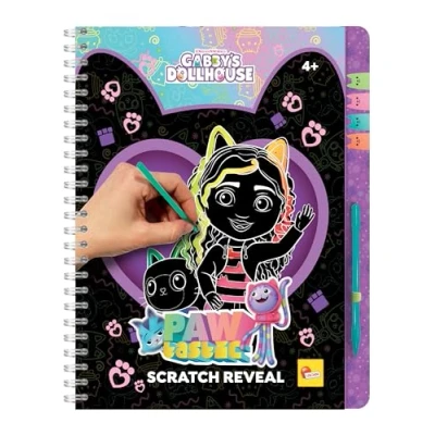 Abbildung von Gabby&#039;s dollhouse sketchbook pawtastic scratch reveal in display 12