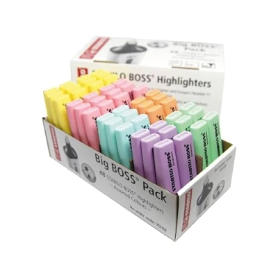 Abbildung von Textmarker STABILO BOSS ORIGINAL Pastel 48er Pack mit 6 verschiedenen Farben