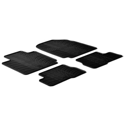 Abbildung von Gledring 0292 Fußmattensatz Gummi vorne und hinten 4 schwarz 750mm 550mm NISSAN: Micra 3, C+C 3
