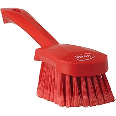 Abbildung von Vikan 41944 Soft/Split Bristles, Washing / Sweeping, Hand Brush, Short Handle, 270mm (Red)