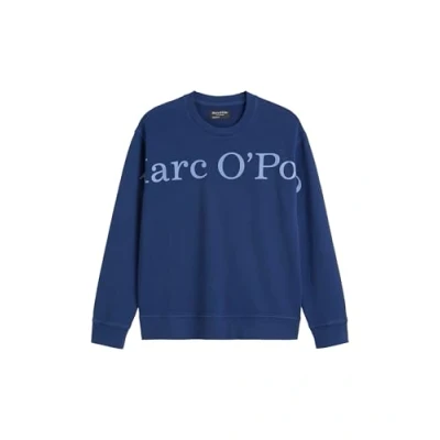 Abbildung von Marc O&#039;Polo Herren Sweatshirt aus Bio Baumwolle mit Rundhalsausschnitt, Blau (Iris Ink), L