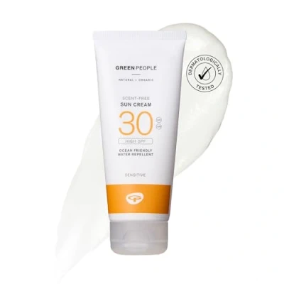 Abbildung von Green People Geruchfreie Sonnencreme mit LSF 30, 200ml Natürliche Bio Ekzem freundlich, für empfindliche Haut, bei Hitzebläschen nicht komedogen, fettend