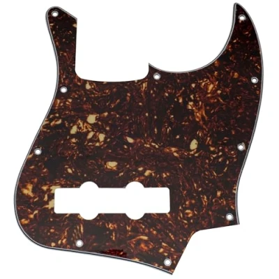 Abbildung von Musiclily 10 Löcher J Bass Pickguard JB Schlagbrett für Fender American/Mexican Standard Jazz Bass,4 lagig Tortoise Shell