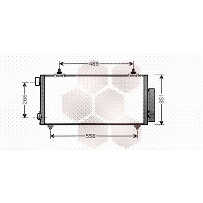 Abbildung von VAN WEZEL 53005381 Klimakondensator mit Trockner Aluminium 615 TOYOTA: Celica VII Coupe