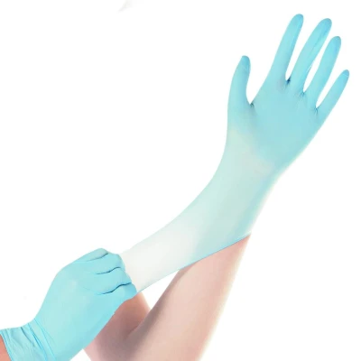 Abbildung von HYGOSTAR Einmalhandschuhe SAFE SUPER STRETCH S blau