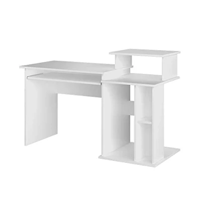 Abbildung von Vicco Schreibtisch Jan, Weiß, 130 x 55 cm