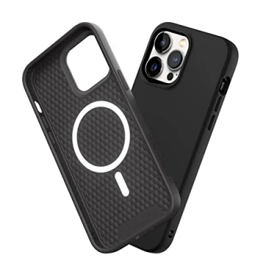 Abbildung von RhinoShield Case kompatibel mit [iPhone 14 Pro Max] SolidSuit MagSafe Stoßdämpfende &amp; schlanke Schutzhülle Premium Finish 3.5 Meter Fallschutz Klassik Schwarz