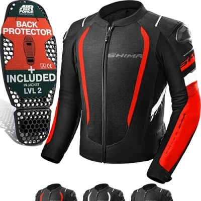 Abbildung von SHIMA Herren Meshpro 2.0 Motorradjacke, Rot, M EU