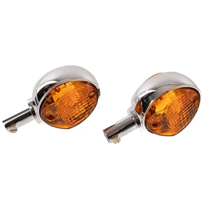 Abbildung von Set Blinker Chromlook &amp; oranges Glas für Simson Schwalbe KR51/1 KR51/2, Star SR4 2, Sperber 3 Habicht 4