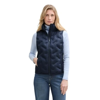 Abbildung von TOM TAILOR Blouson Jacke mit Kapuze im Stehkragen, mystical blue, XS