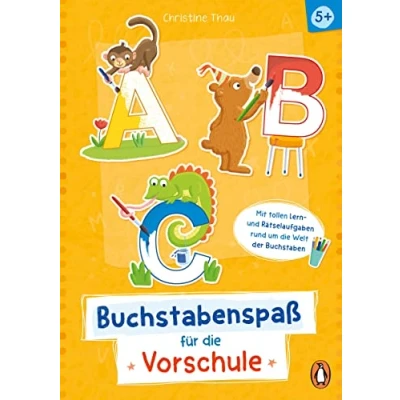 Abbildung von A, B, C Buchstabenspaß für die Vorschule: Mitmach Block mit 45 Rätseln