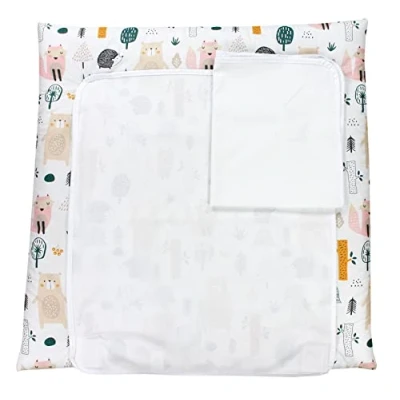 Abbildung von TupTam Baby Wickelauflage inkl. 2 Frotteebezügen ANK019, Farbe: Wald/Beige, Größe: 75 x 80 cm
