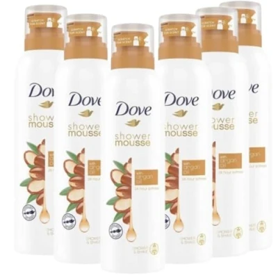 Abbildung von Dove Duschmousse mit pflegendem Arganöl 200 ml (6, Einheiten)