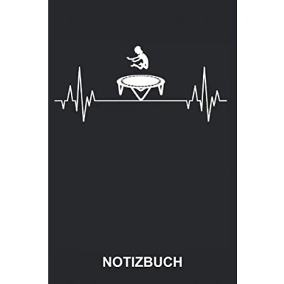 Abbildung von Notizbuch: Trampolin Trampolinturnen Turnen Sport Trampolinspringen Trampolinspringer Herzschlag Lustiges Niedliches Tagebuch, Notizheft, ... mit Linien 120 Seiten liniert Softcover