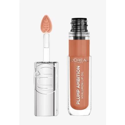 Abbildung von L&#039;Oréal Paris Plump Ambition Lippenöl mit Hyaluron, Vollere &amp; geschmeidigere Lippen ohne Kompromisse. Intensives Pflegegefühl Hyaluronsäure, bis zu 24H Feuchtigkeit, Farbe: 641 Latte Glace, 5 ml
