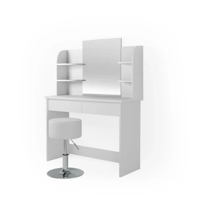 Abbildung von Vicco Schminktisch Charlotte, Weiß, 108 cm mit Stuhl