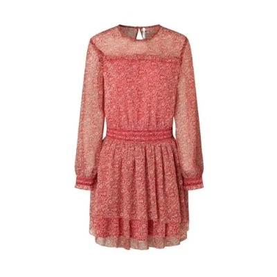 Abbildung von Pepe Jeans Bridget Freizeitkleid, Damen, Größe: Medium, Crispy red